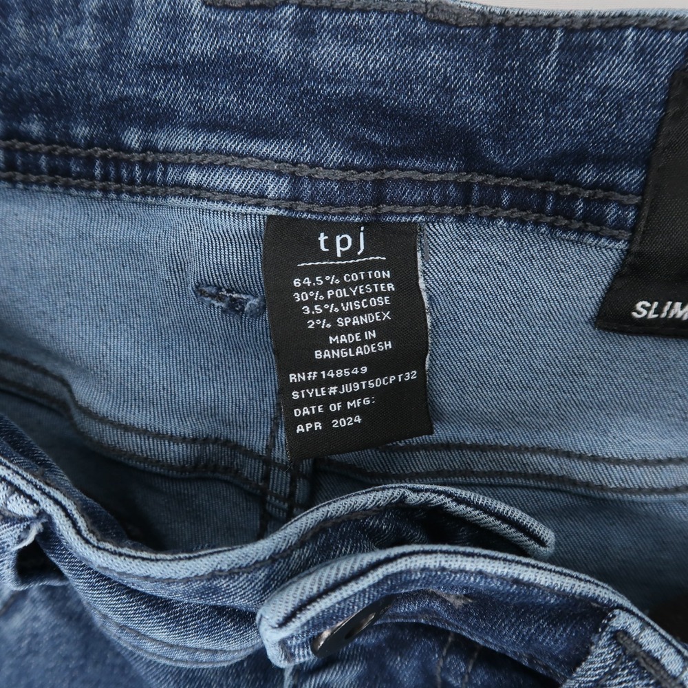 The Perfect Jeans Mens 30x32 Blue Slim Thick Stretch Medium Wash Denim TPJ NYC - Picture 11 of 12